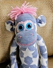 Pale blue star Handmade Sock