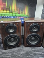 K1012 Technics SB-HD301 Bookshelf Speakers Pair System 6 Ohm 60W Wooden 