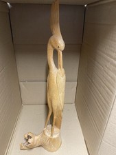Vintage HAND CARVED HERON, Possibly Made From Tree Root