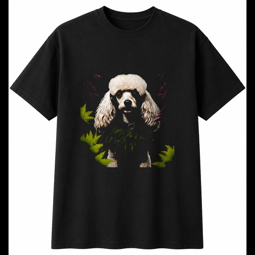 Botanical miniature poodle - botanical,