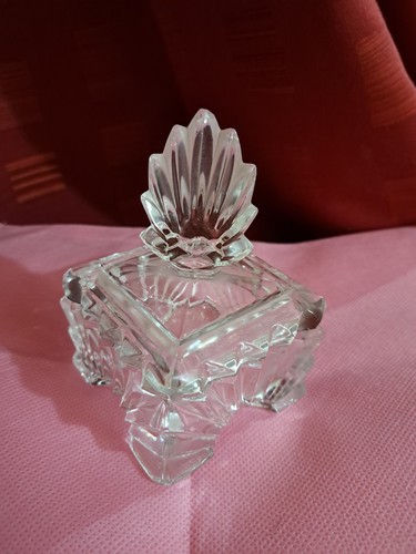 Vintage pressed glass trinket - vintage,