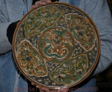 12.4" Old Chinese Tang sancai