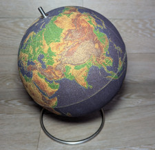 Globe Large Coloured Cork World SuckUK Travel Map For Pins 13 inch  - Used Good