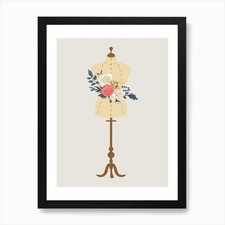 Floral Mannequin Art Print