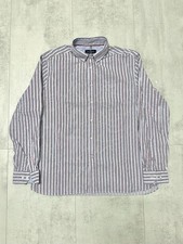 Blue Harbour Men's Oxford Weave Striped Long Sleeve  Shirt Size XL