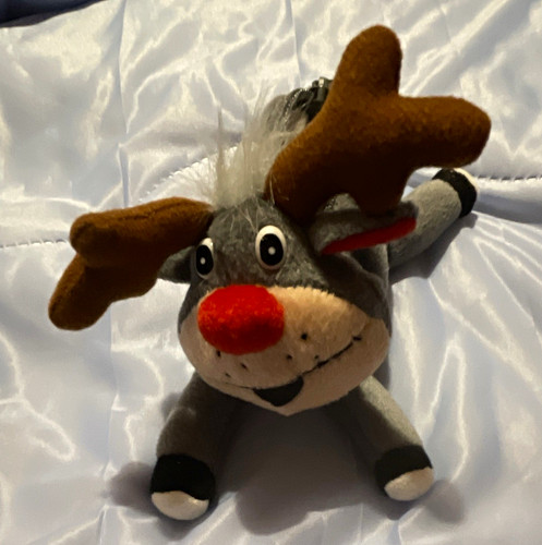 Plush keyring grey reindeer - keyring,