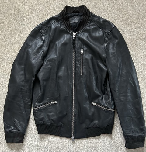 Allsaints black leather - black,