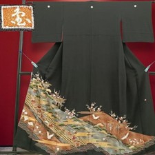 Japanese Black Tomesode Kimono