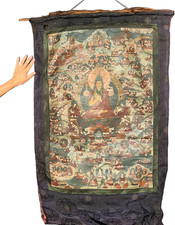 Large tibetan thangka - tibetan,