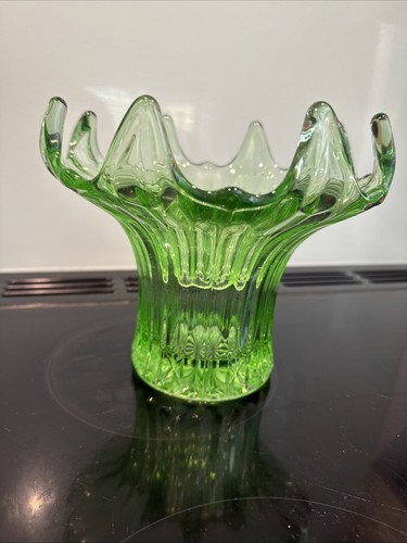 Vintage large glass green - green, 8