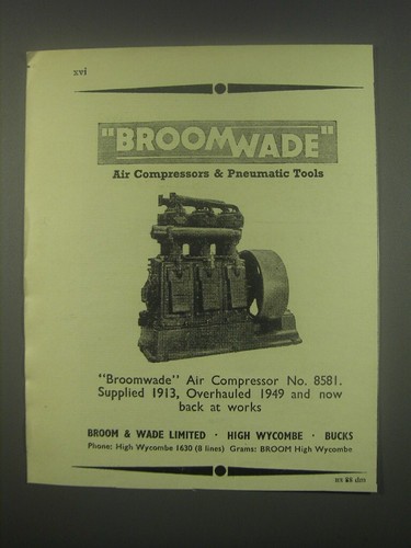 1949 broomwade air compressor - 1949,