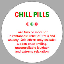 Circular Chill Pills Stickers