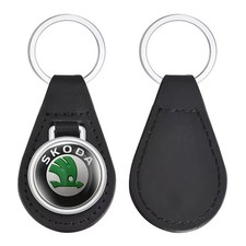 Skoda PE Leather Keychain