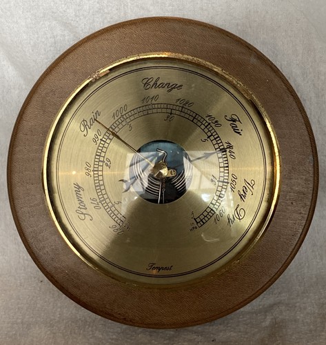 Vintage wooden cased aneroid - wooden,