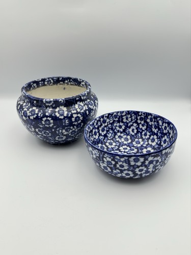 Vintage blue and white - and,