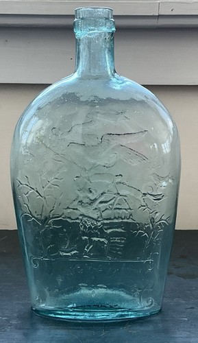 Antique historical glass flask - antique,