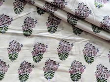 Traditional Indian 100% Cotton Hand Block Printed Dress Material Craft Fabric