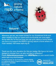 RSPB Pin Badge GNaH Ladybird