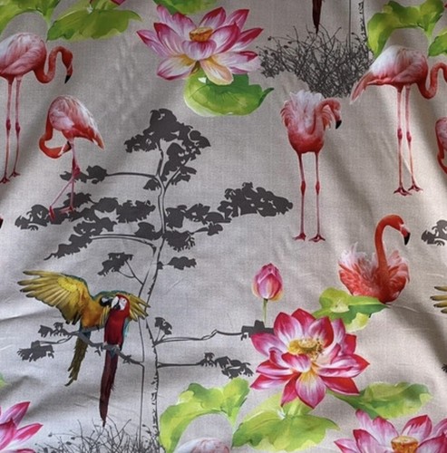 Flamingo print fabric - flamingo,