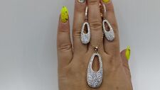 Jewelry Set xuping waterproof metal, cubic zirconia golden colour long lasting 