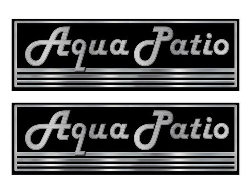 Aqua patio vintage stickers - aqua,