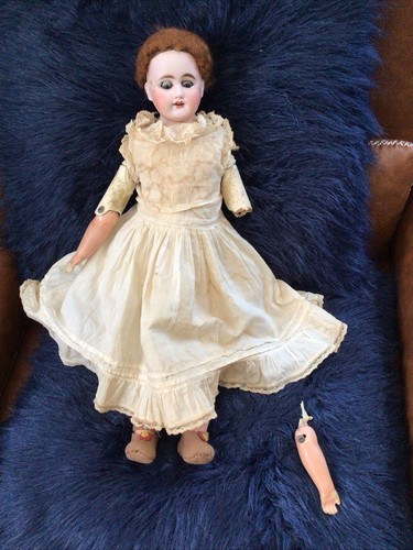 Rare antique bisque head doll - head,