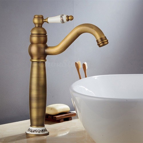 Antique brass tall - tall, bathroom