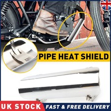 Universal Chrome Exhaust Muffler Pipe Heat Shield Cover Heel Guard Motorcycle UK