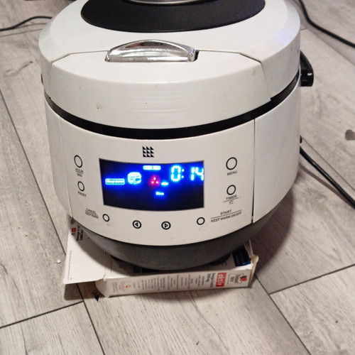 White digital rice cooker - white, &