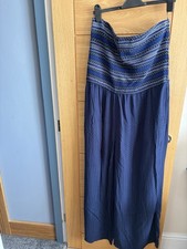NEXT SHIRRED WIDE LEG NAVY