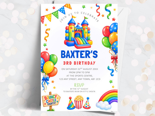 Bouncy castle personalised - bouncy,