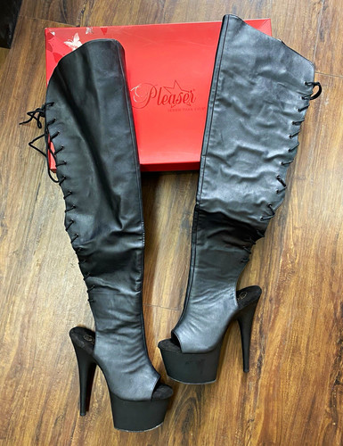 Pleaser adore 3019 black faux - adore-3019,