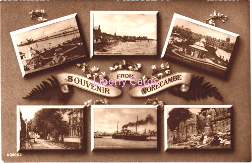 Souvenir morecambe rppc - of,