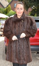 US5412 REAL NUTRIA FUR JACKET RANCH RIVER BEAVER COAT SIZE 2XL - NUTRIA JACKE