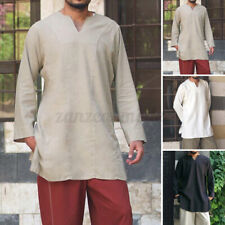 Mens V-Neck Kurta Dress Shirts