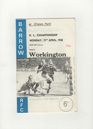 Barrow workington 1967 - barrow,