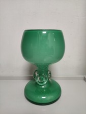 Chunky green wine glass shaped