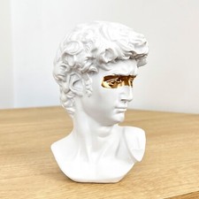 Ornaments for Living Room MINI Statue of David Bust Head Figurine Sculpture Gift