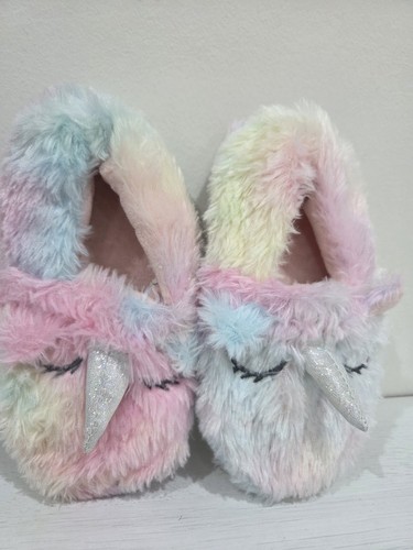 Unicorn fluffy slippers 12 - fluffy,