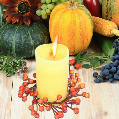 Orange berry wreath - orange,