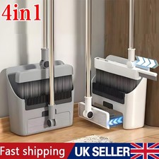 Dustpan and Brush Combo Set  Long Handle Non Stick Hair Brush Floor Cleaner UK