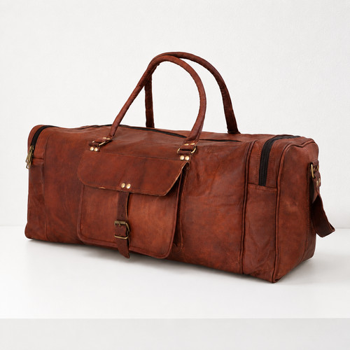 Full grain leather duffel - full,