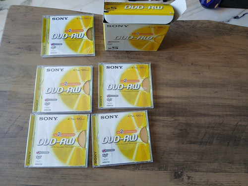 Sony dvd discs x 5 - dvd-rw,