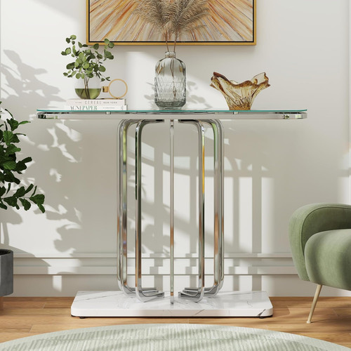 Modern glass console table - modern,