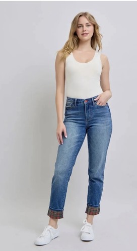 Judy blue plaid - , cuff