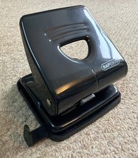 Rapesco 2-Hole Punch 30 Sheet (3mm) Capacity Black Excellent Condition