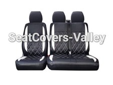 VW Transporter T5 T5.1 T6 T6.1 Front row (1+2) 3 Seater Leatherette Seat Covers