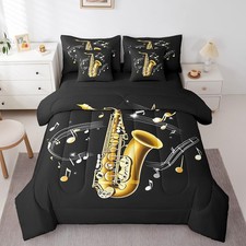 Saxophone Comforter Set Queen
