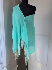 Sparkle evening shawl fringe