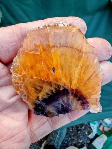 Blue john fluorite slice - john,